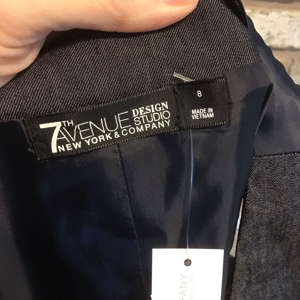 New York & Company Women's Denim Chambray 3 Button Vest 8 NEW - Picture 6 of 9